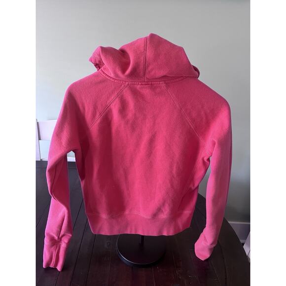 Tommy Jeans Pullover Long Sleeve V Neck Hooded Sweatshirt Small Red Vintage - Picture 3 of 16